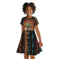 Happy International Women's Day Kid Short Sleeve Dress Black Girl Power