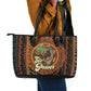 Happy International Women's Day Leather Tote Bag Black Girl Power