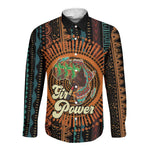 Happy International Women's Day Long Sleeve Button Shirt Black Girl Power