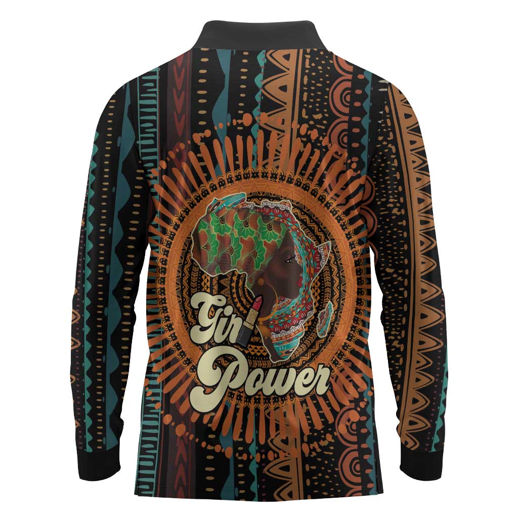 Happy International Women's Day Long Sleeve Polo Shirt Black Girl Power