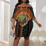 Happy International Women's Day Off Shoulder Short Dress Black Girl Power