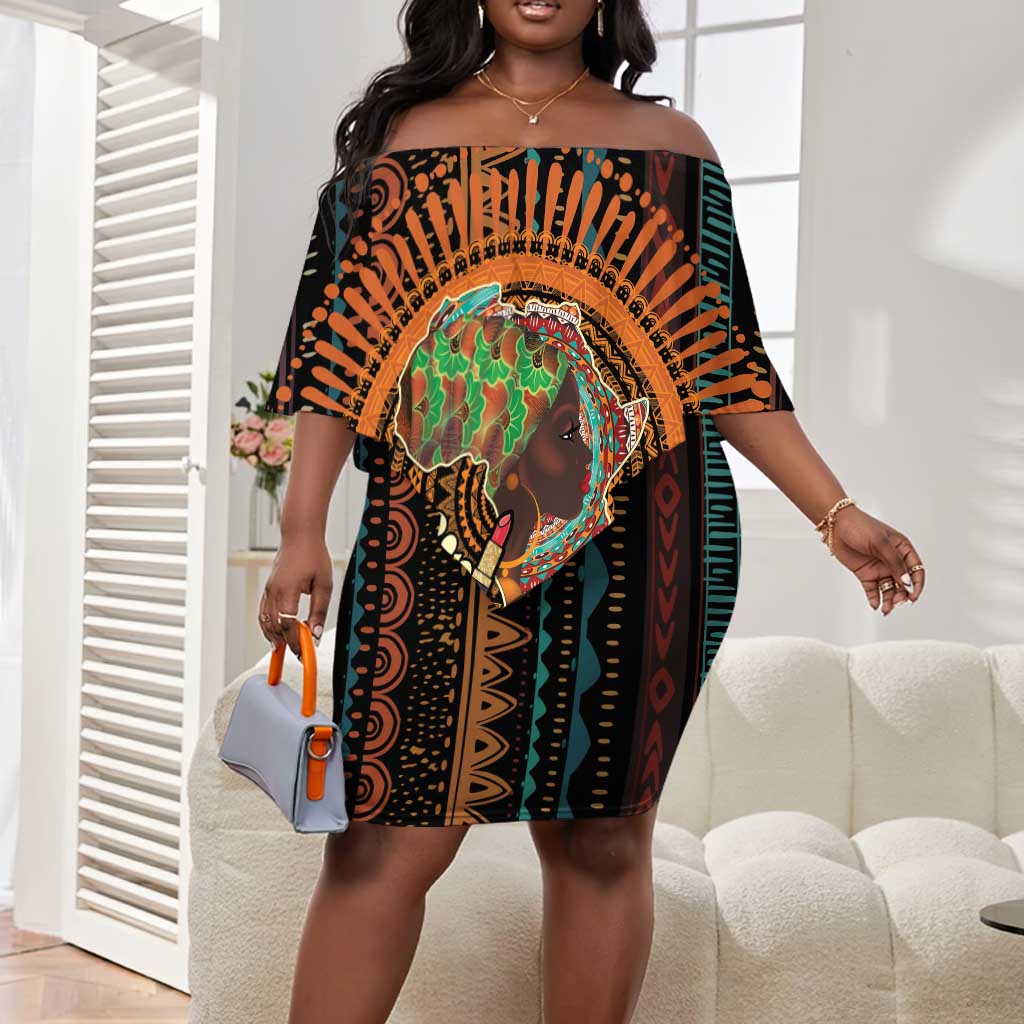 Happy International Women's Day Off Shoulder Short Dress Black Girl Power