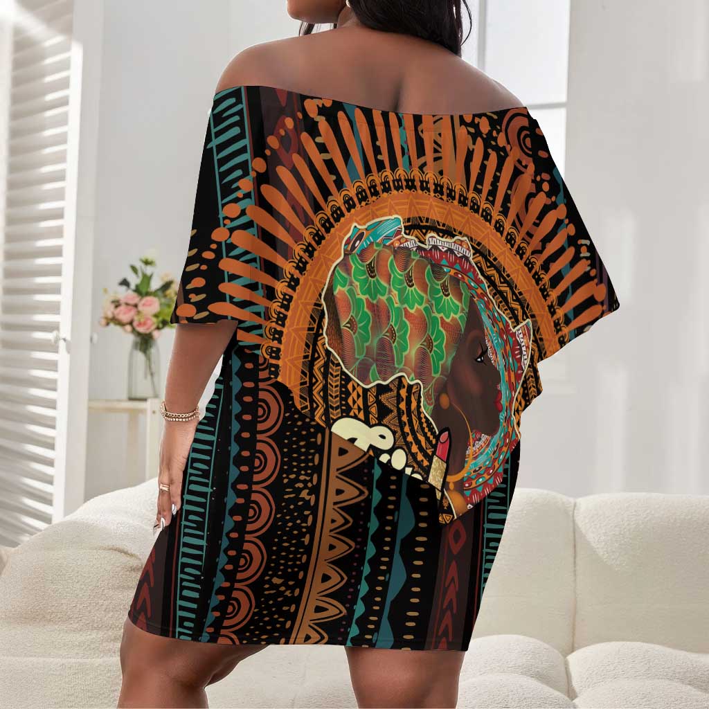 Happy International Women's Day Off Shoulder Short Dress Black Girl Power