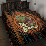 Happy International Women's Day Quilt Bed Set Black Girl Power