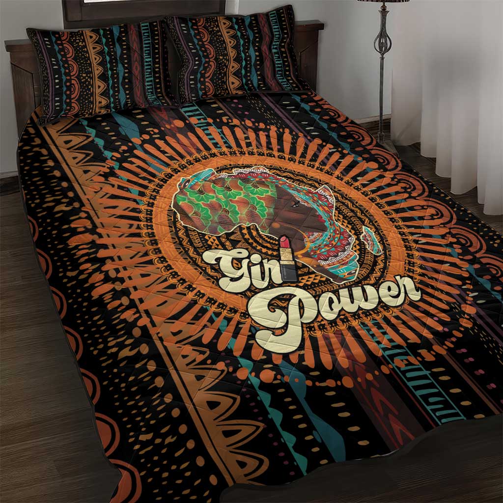 Happy International Women's Day Quilt Bed Set Black Girl Power
