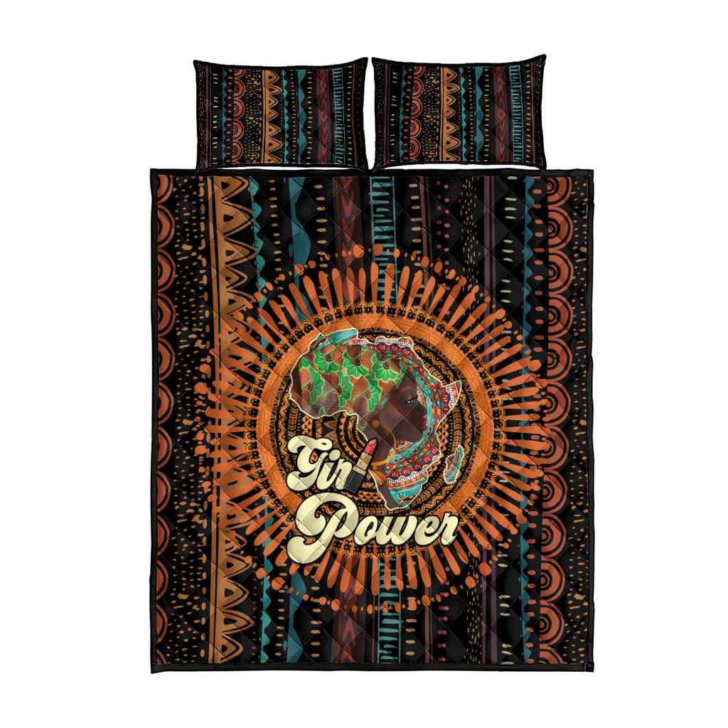 Happy International Women's Day Quilt Bed Set Black Girl Power