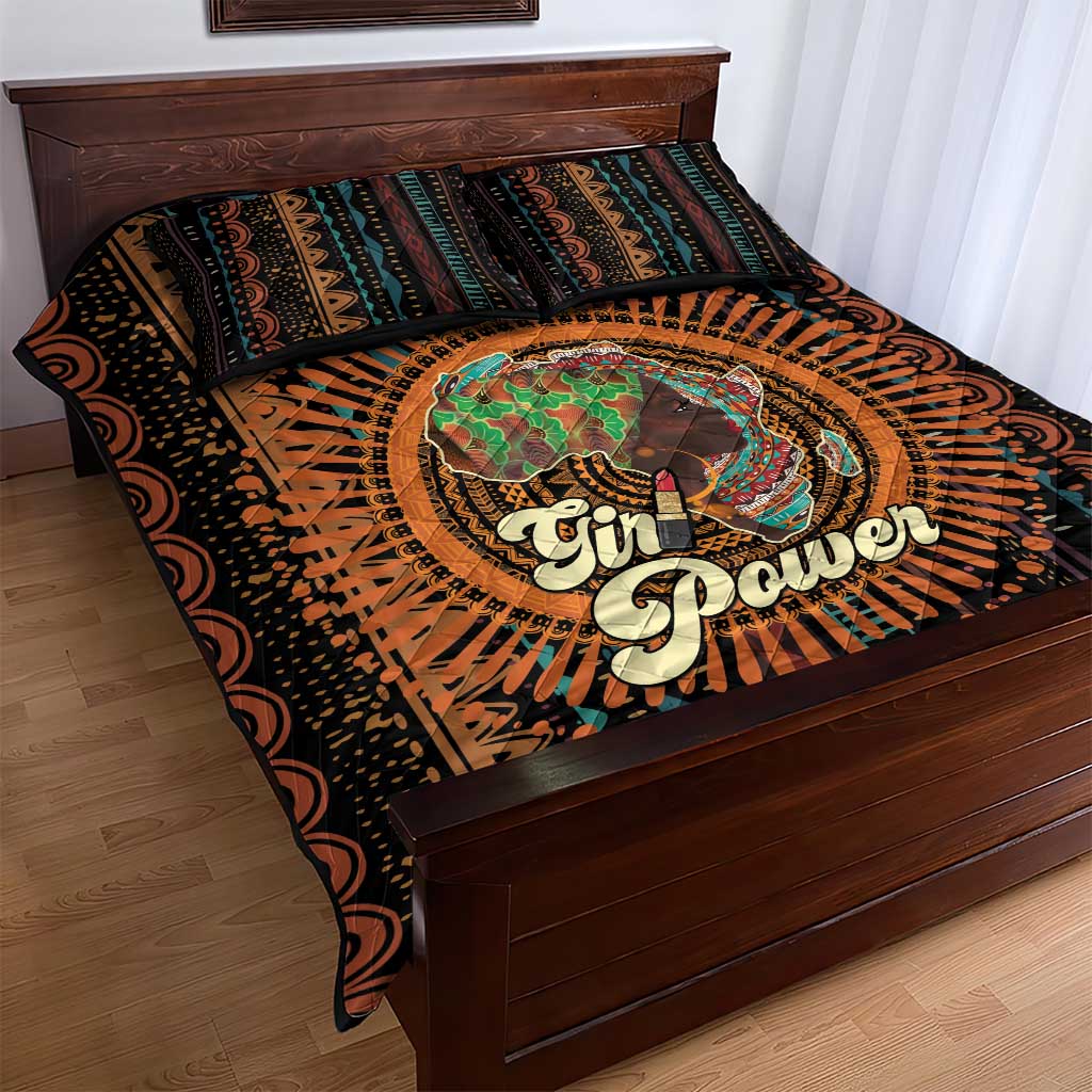 Happy International Women's Day Quilt Bed Set Black Girl Power