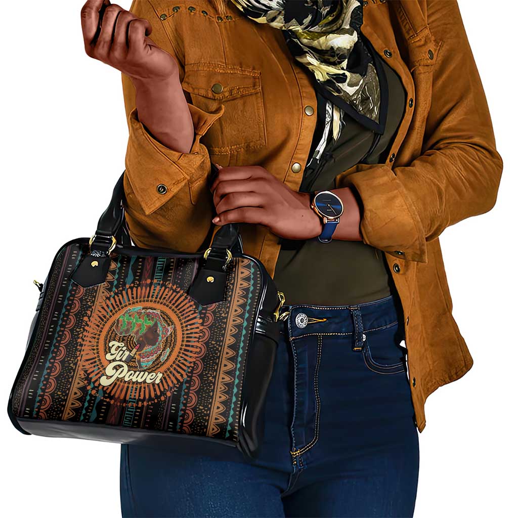 Happy International Women's Day Shoulder Handbag Black Girl Power