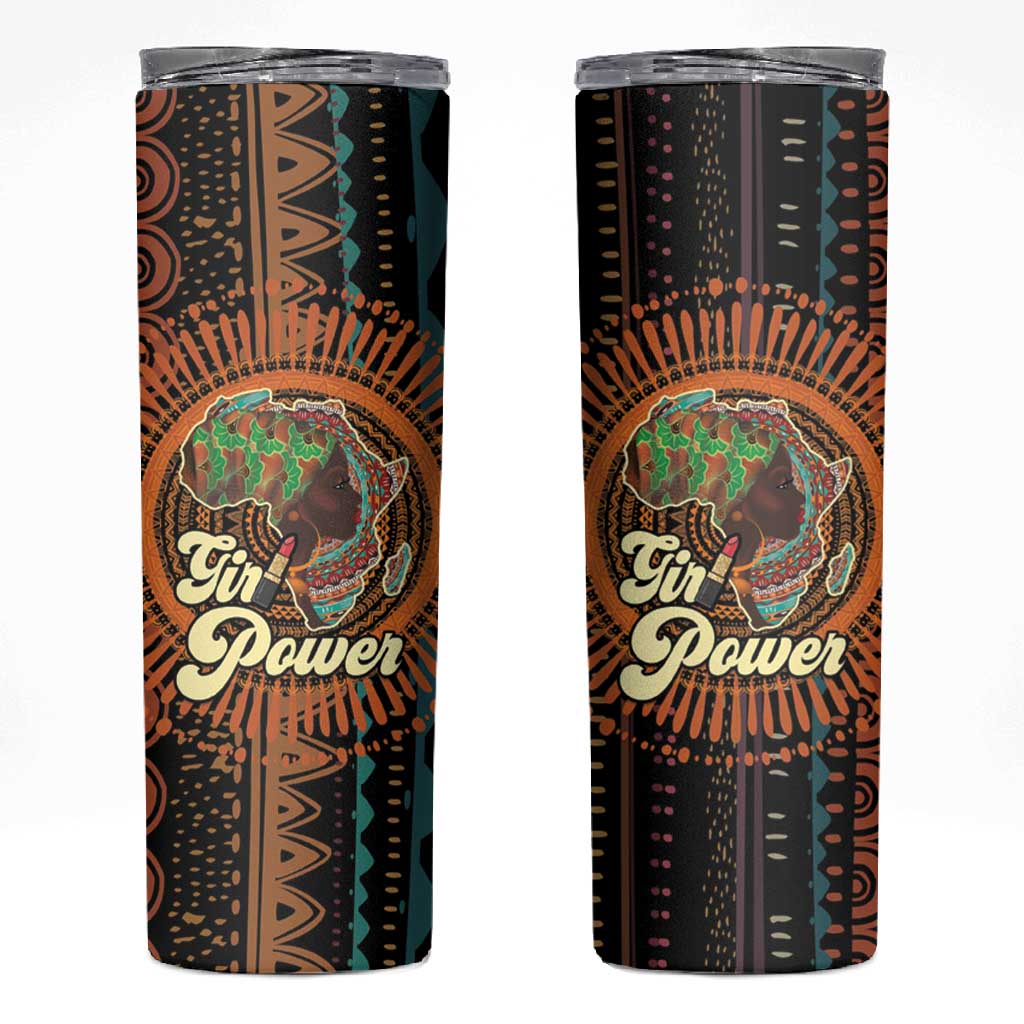 Happy International Women's Day Skinny Tumbler Black Girl Power