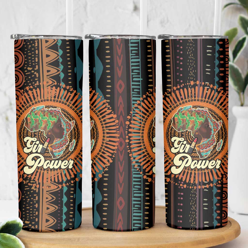 Happy International Women's Day Skinny Tumbler Black Girl Power