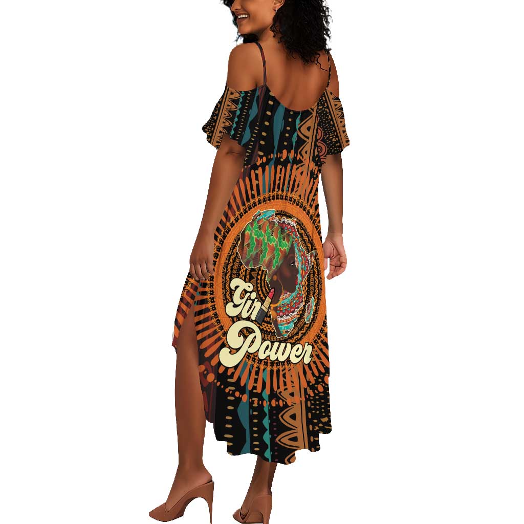 Happy International Women's Day Summer Maxi Dress Black Girl Power
