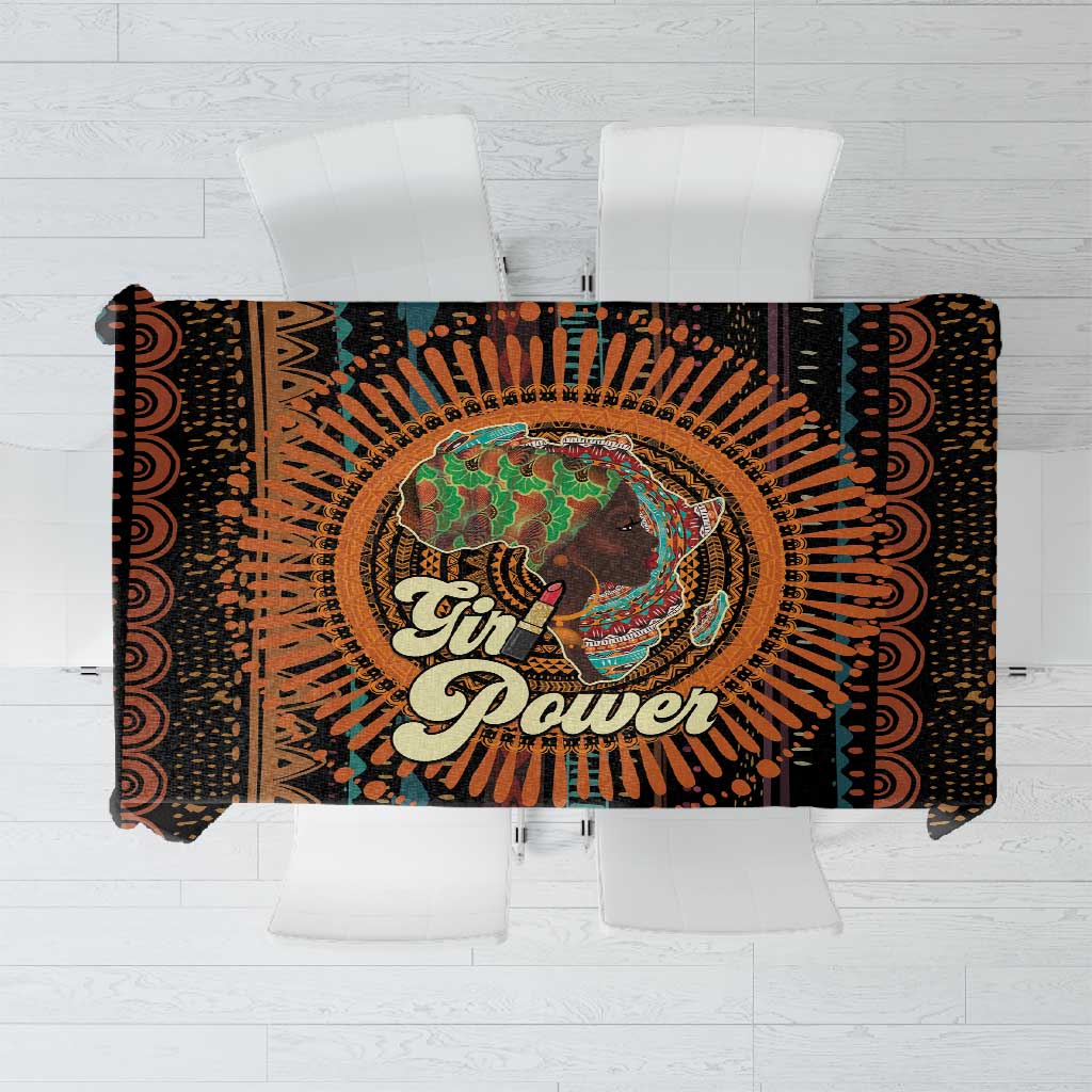 Happy International Women's Day Tablecloth Black Girl Power