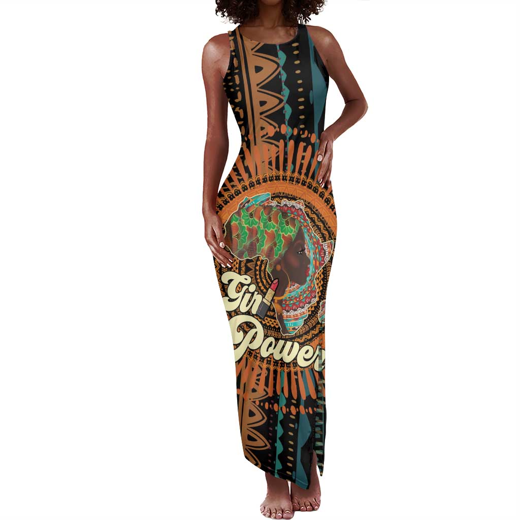 Happy International Women's Day Tank Maxi Dress Black Girl Power