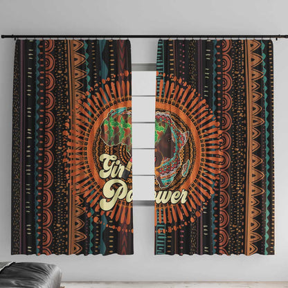 Happy International Women's Day Window Curtain Black Girl Power