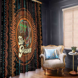 Happy International Women's Day Window Curtain Black Girl Power