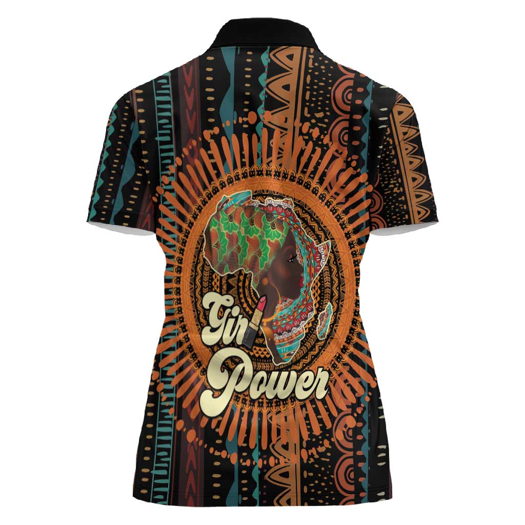 Happy International Women's Day Women Polo Shirt Black Girl Power