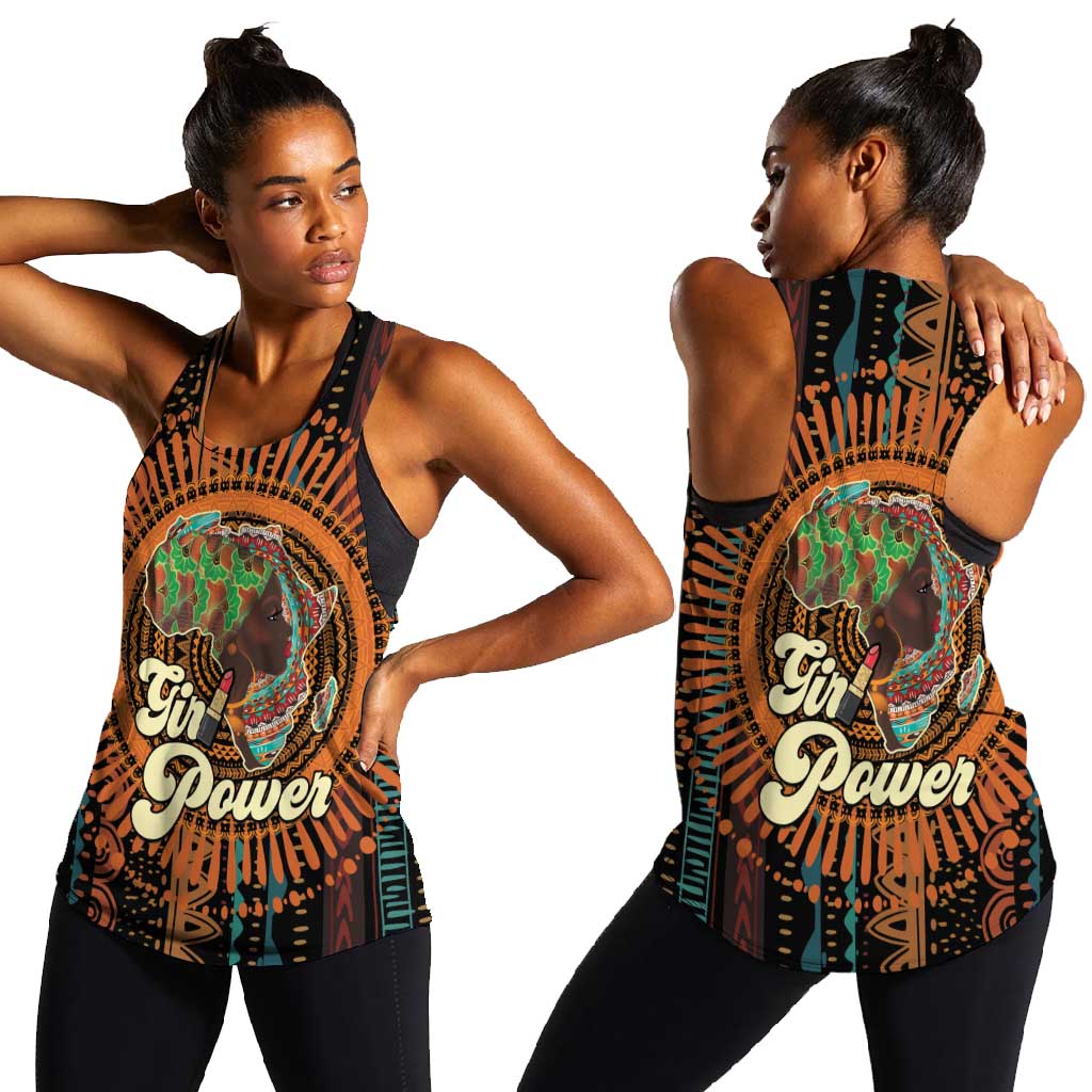 Happy International Women's Day Women Racerback Tank Black Girl Power