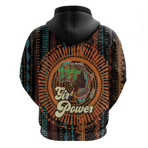 Happy International Women's Day Zip Hoodie Black Girl Power