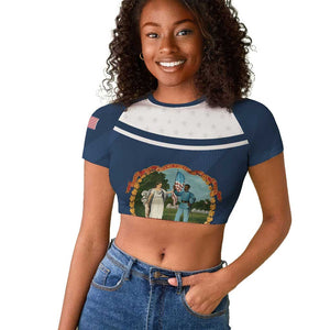 Personalized 3rd United States Colored Troops Raglan Cropped T shirt E Pluribus Unum - African Pride