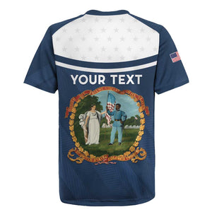Personalized 3rd United States Colored Troops Rugby Jersey E Pluribus Unum - African Pride
