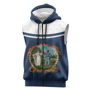 Personalized 3rd United States Colored Troops Sleeveless Zip Hoodie E Pluribus Unum - African Pride