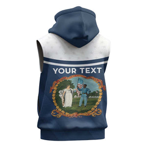 Personalized 3rd United States Colored Troops Sleeveless Zip Hoodie E Pluribus Unum - African Pride