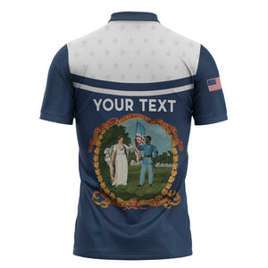 Personalized 3rd United States Colored Troops Zipper Polo Shirt E Pluribus Unum - African Pride