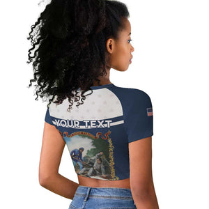 Personalized 22nd United States Colored Troops Raglan Cropped T shirt E Pluribus Unum - African Pride