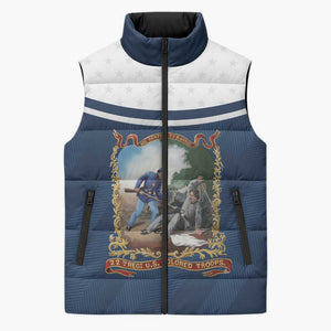 Personalized 22nd United States Colored Troops Sleeveless Puffer Jacket E Pluribus Unum - African Pride
