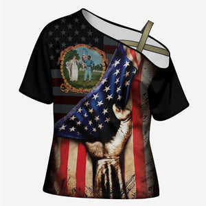 3rd United States Colored Troops Cross Shoulder Shirt Flag of Freedom - African Pride