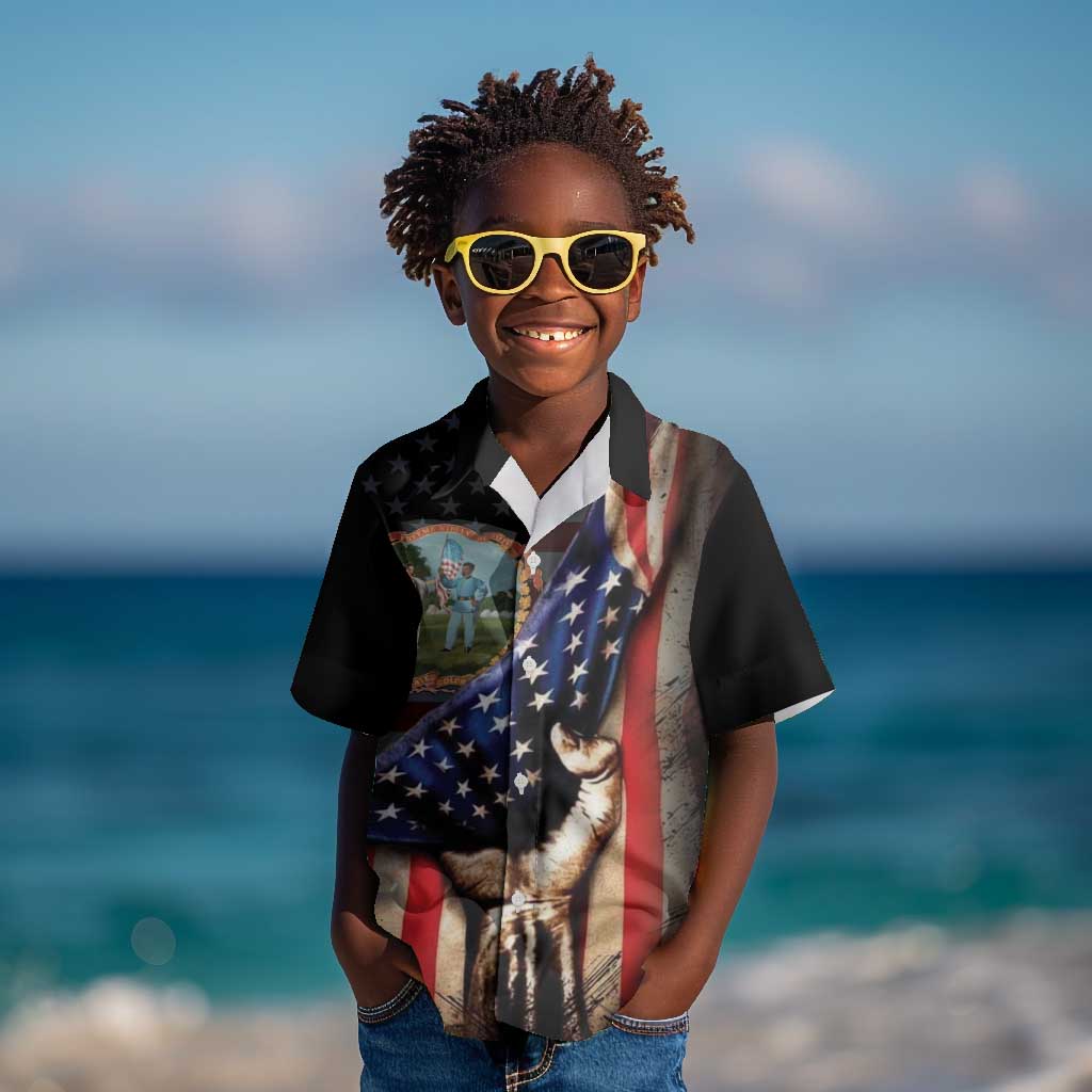 3rd United States Colored Troops Kid Hawaiian Shirt Flag of Freedom - African Pride