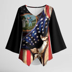 3rd United States Colored Troops Kimono Sleeve Blouse Flag of Freedom - African Pride