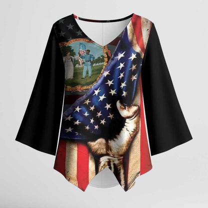 3rd United States Colored Troops Kimono Sleeve Blouse Flag of Freedom - African Pride