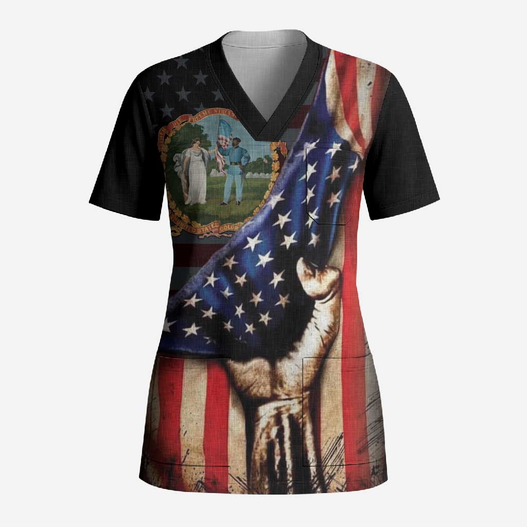 3rd United States Colored Troops Scrub Top Flag of Freedom by African Pride