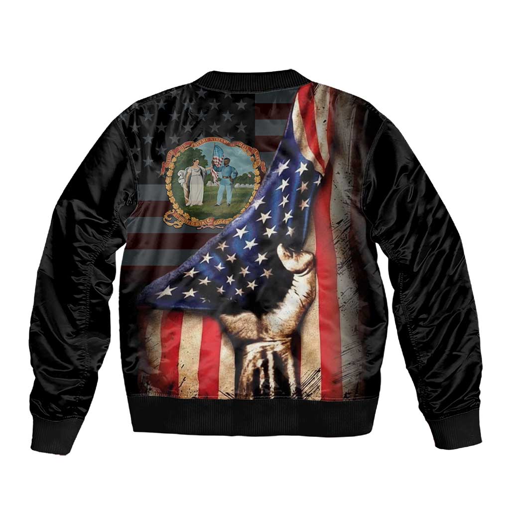 3rd United States Colored Troops Sleeve Zip Bomber Jacket Flag of Freedom - African Pride