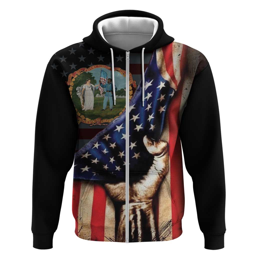 3rd United States Colored Troops Zip Hoodie Flag of Freedom - African Pride