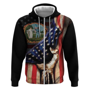3rd United States Colored Troops Zip Hoodie Flag of Freedom - African Pride