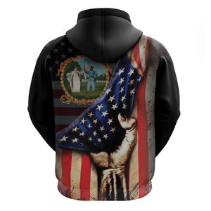 3rd United States Colored Troops Zip Hoodie Flag of Freedom - African Pride