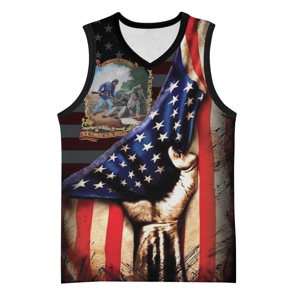 22nd United States Colored Troops Basketball Jersey Flag of Freedom - African Pride