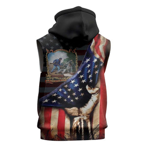 22nd United States Colored Troops Sleeveless Hoodie Flag of Freedom - African Pride