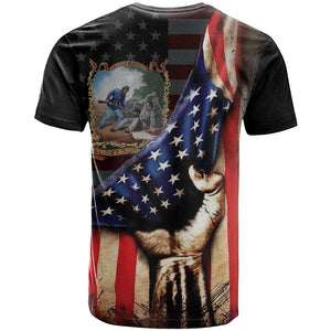 22nd United States Colored Troops T shirt Flag of Freedom - African Pride