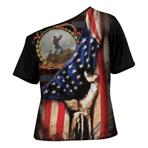 24th Regiment USCT Cross Shoulder Shirt Flag of Freedom - African Pride