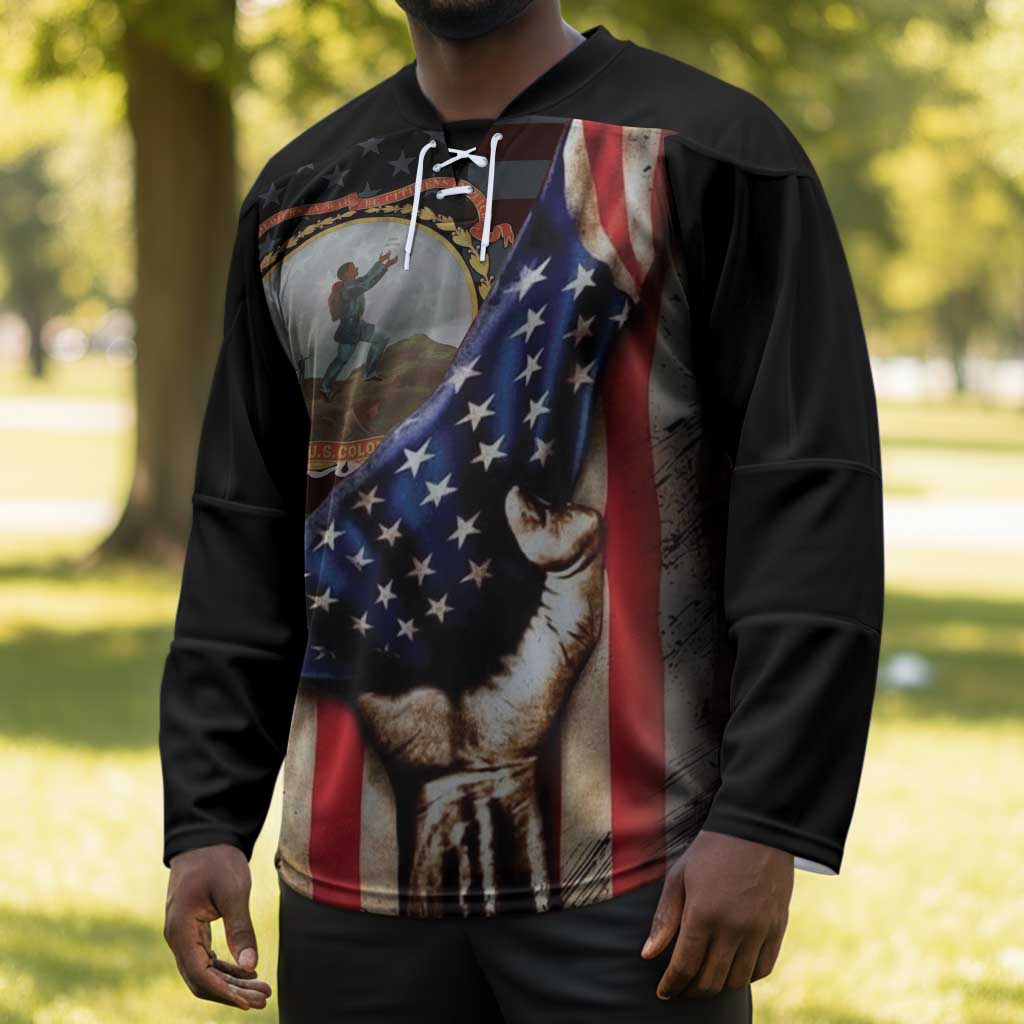 24th Regiment USCT Hockey Jersey Flag of Freedom - African Pride