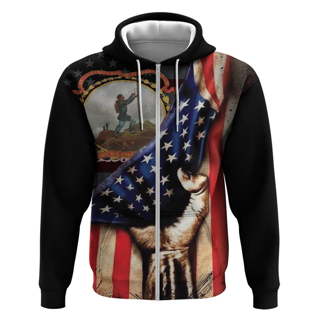 24th Regiment USCT Hoodie Flag of Freedom - African Pride