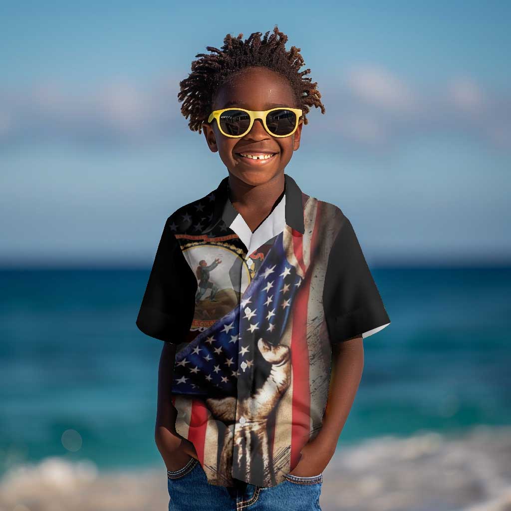 24th Regiment USCT Kid Hawaiian Shirt Flag of Freedom - African Pride