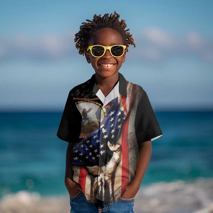 24th Regiment USCT Kid Hawaiian Shirt Flag of Freedom - African Pride