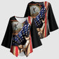 24th Regiment USCT Kimono Sleeve Blouse Flag of Freedom - African Pride
