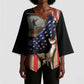 24th Regiment USCT Kimono Sleeve Blouse Flag of Freedom - African Pride