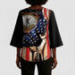 24th Regiment USCT Kimono Sleeve Blouse Flag of Freedom - African Pride