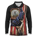 24th Regiment USCT Long Sleeve Polo Shirt Flag of Freedom - African Pride